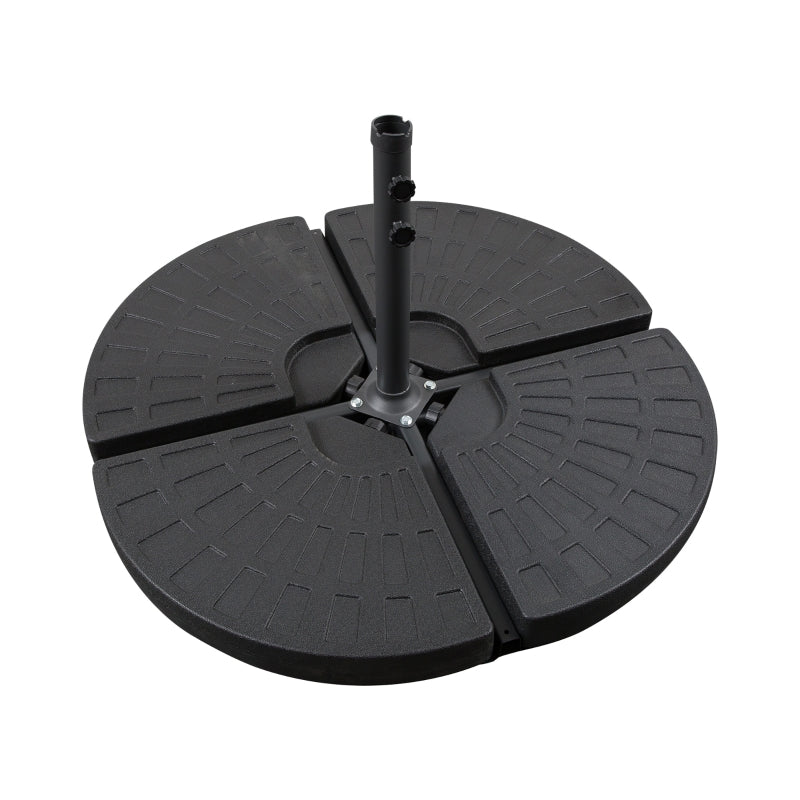 Black Portable 4-Piece Umbrella Base Set