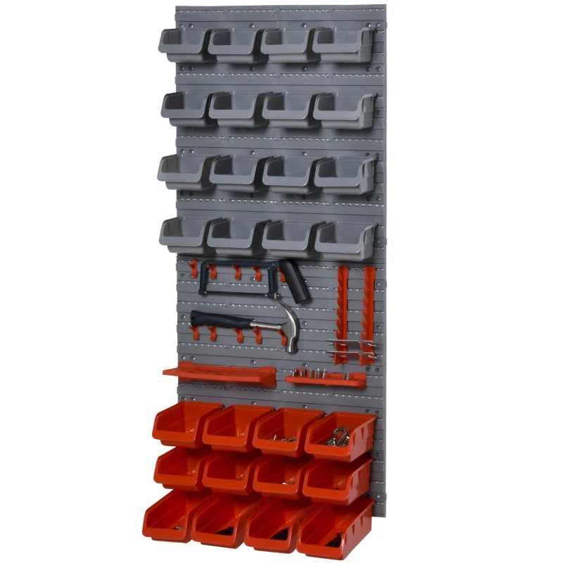 Efficient 44 Piece Wall Tool Storage Solution