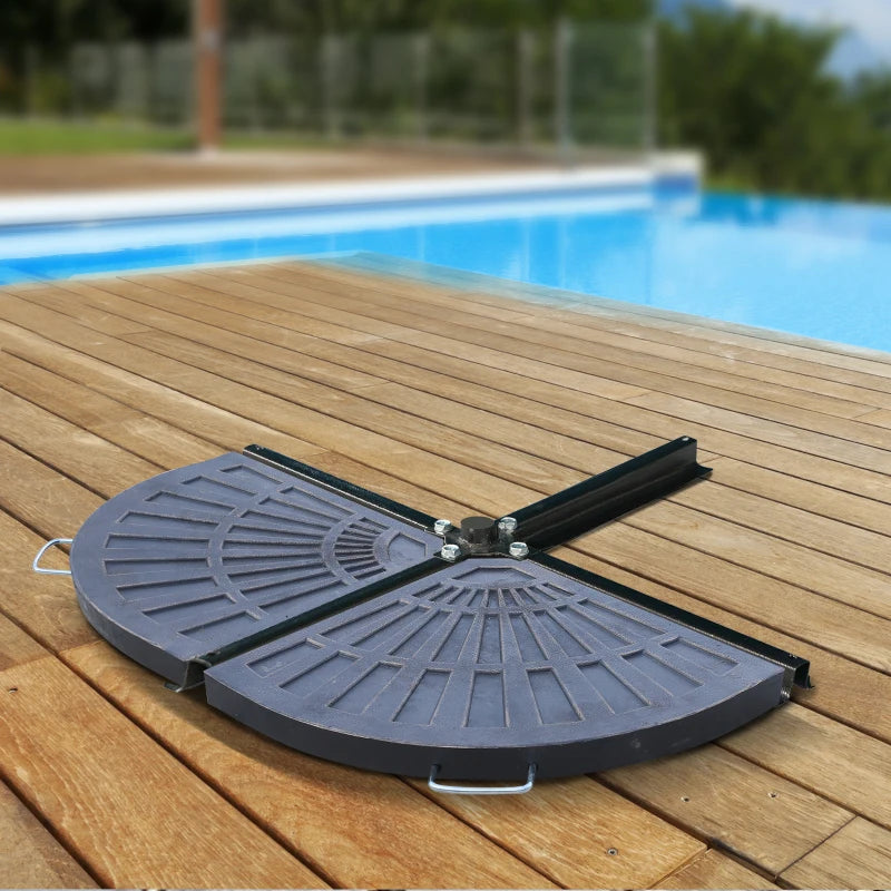 Bronze 28kg Resin Cantilever Parasol Base Set
