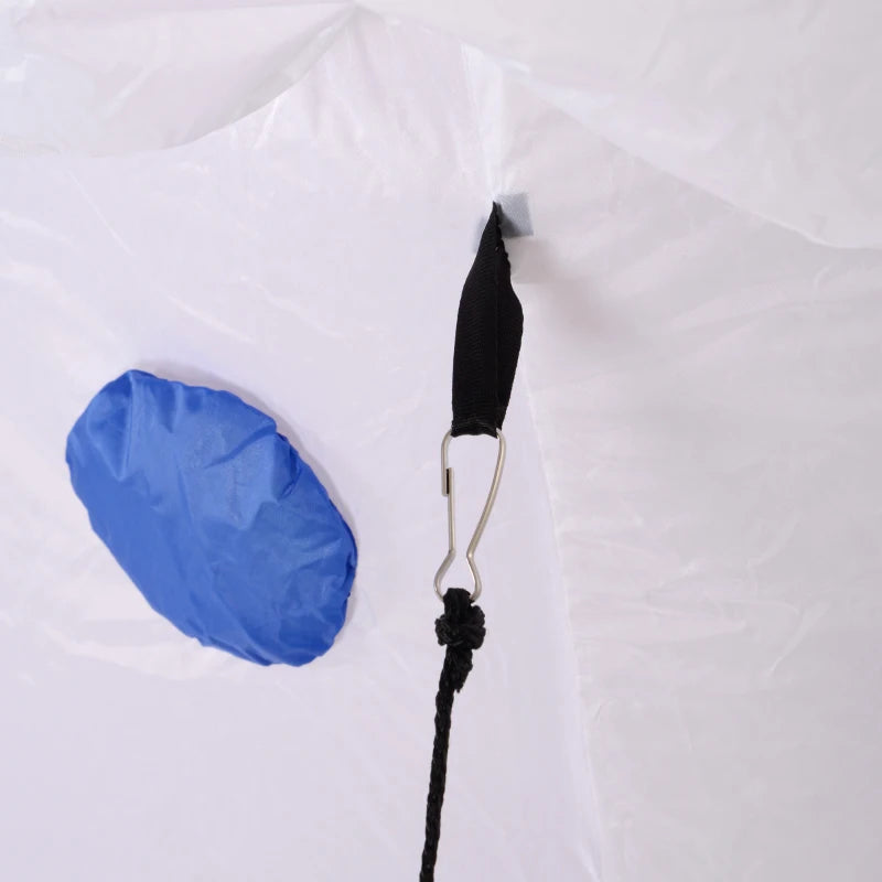 7ft Inflatable Santa Claus & Christmas Tree with Rotating Magic Ball Light - LED Outdoor Yard Decoration for Holiday Parties