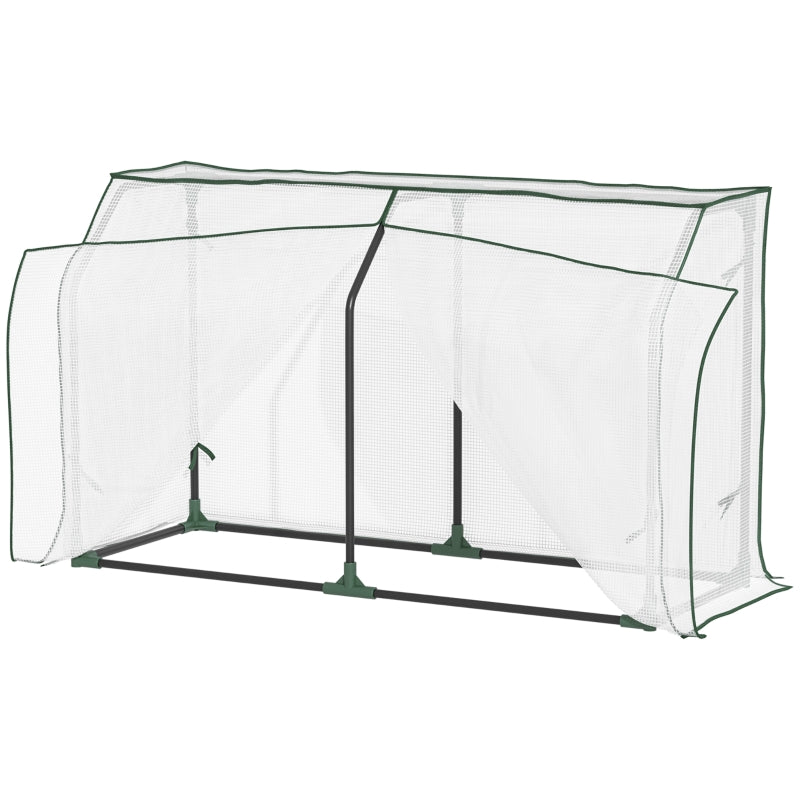 Portable White Mini Greenhouse for Plants - 120 x 45 x 70cm