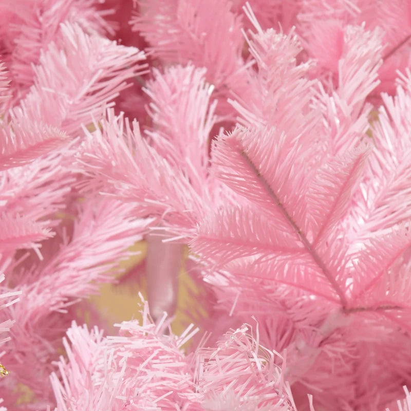 6FT Pink Artificial Christmas Tree with Automatic Open - Perfect Holiday Decoration for Home Parties and Festive Celebrations