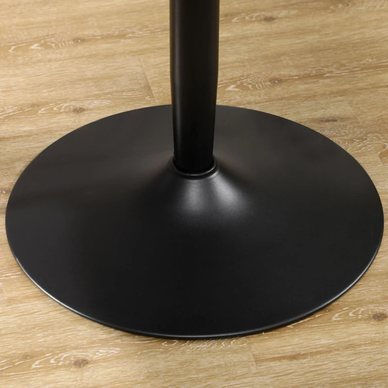 Minimalistic Black Dining Table for Two - 75H x Φ70cm Modern Design Perfect for Small Spaces