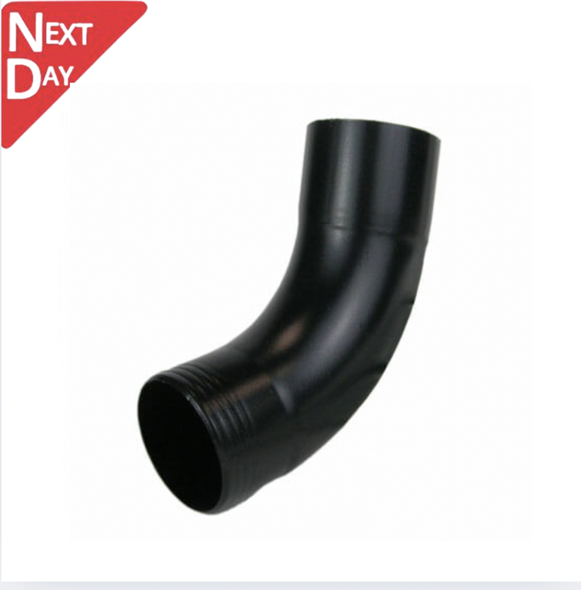 60mm Black Galvanised Steel Downpipe Shoe