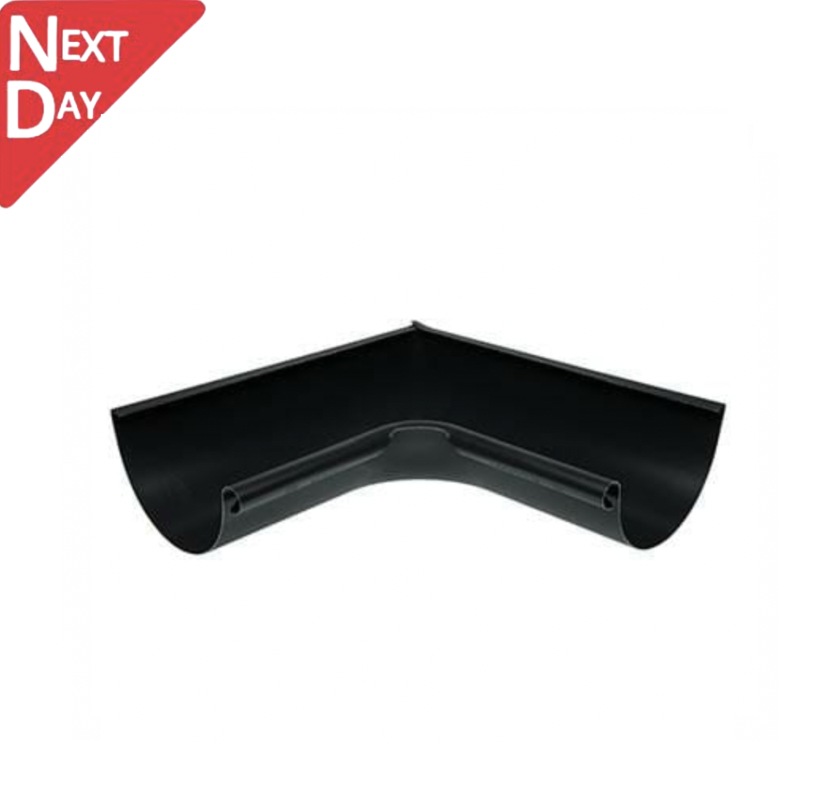 115mm Half Round Black Coated Galvanized Steel 90degree Internal Gutter Angle