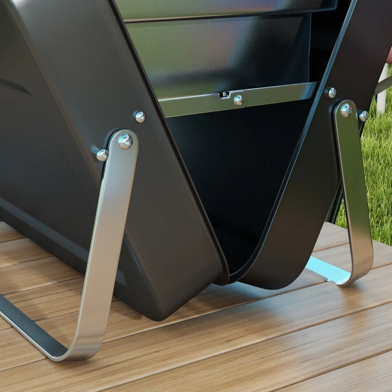 Black Portable Metal BBQ Grill