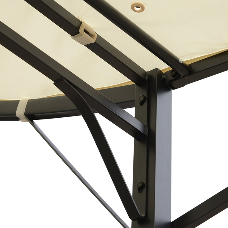 3m x 2.5m Wall Mounted Metal Pergola