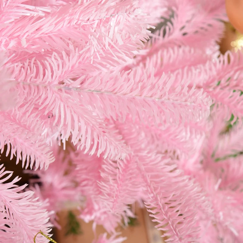 5FT Pink Artificial Christmas Tree with Automatic Open - Perfect Holiday Decoration for Home Parties and Festive Celebrations