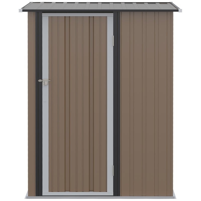 Brown 5ft x 3ft Metal Shed