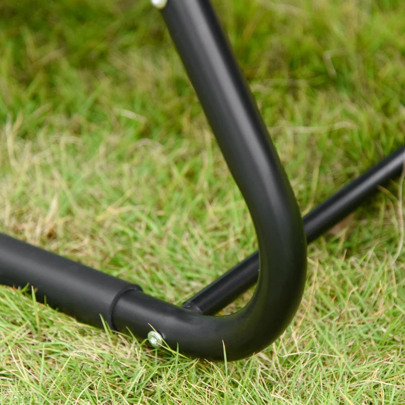 Grey Outdoor Rocking Chair with Mesh Fabric and Storage Bag