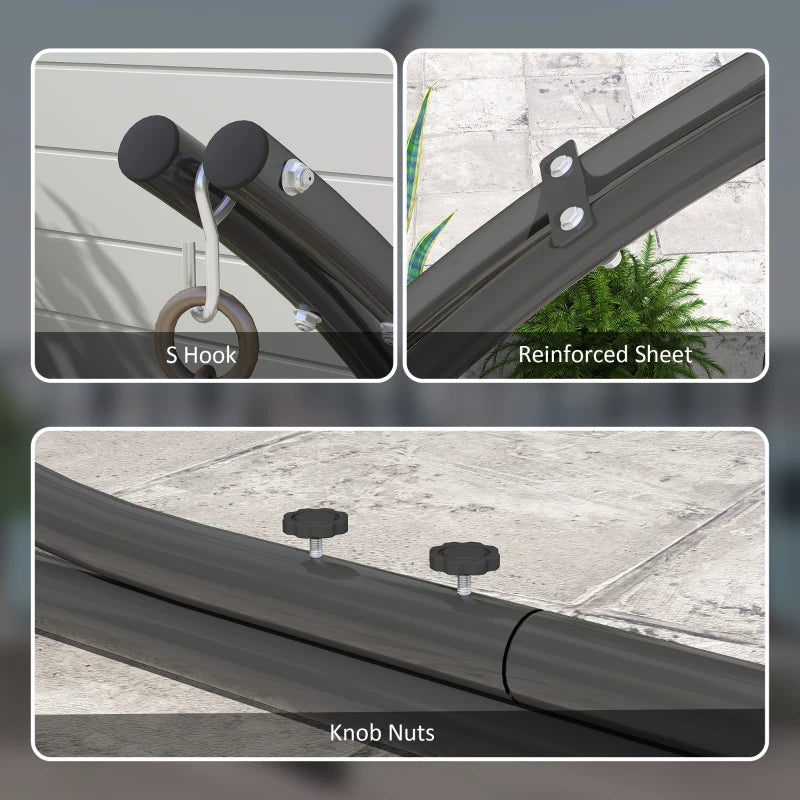 Heavy Duty Black Hammock Chair Stand - Extra Large Base, Metal Frame for Indoor/Outdoor Use, 150 KG Load Capacity