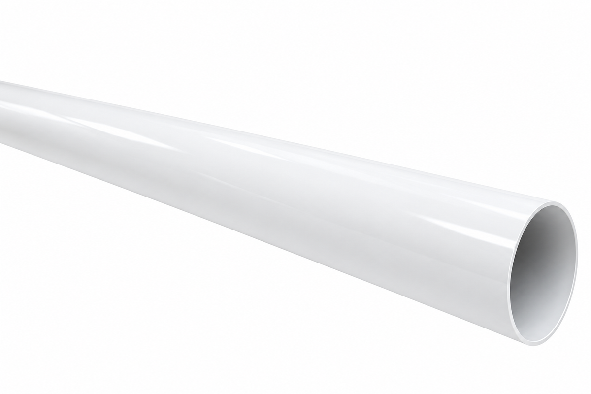 Freefoam Freeflow 68mm Round Downpipe - 4m - White