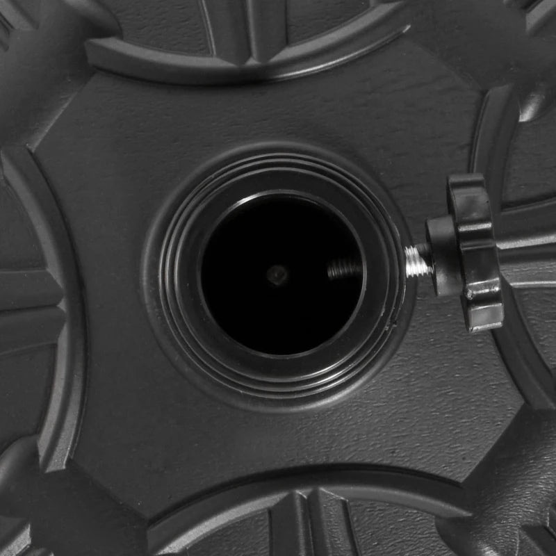 Black Round Patio Umbrella Base Stand - 13kg Weight for Outdoor Garden