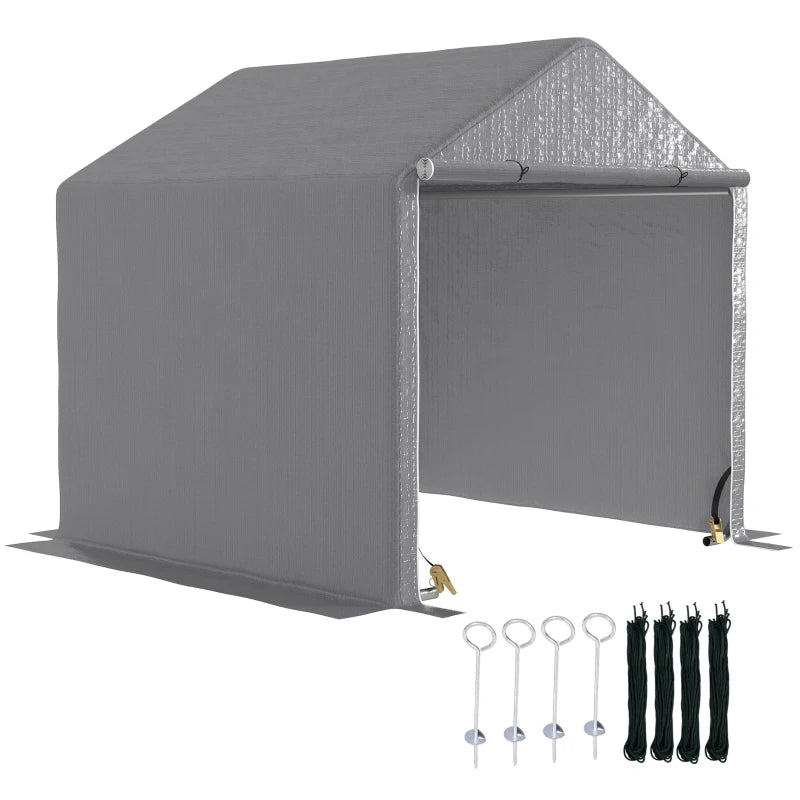 Durable 2 x 2m Garden Fabric Storage Tent - Grey