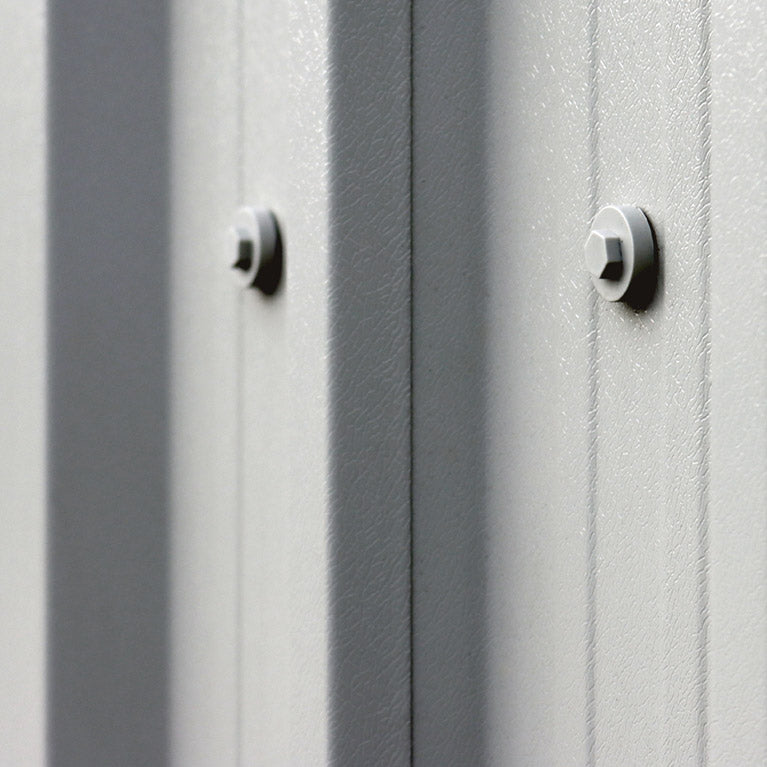 34/1000 Box Profile PVC Plastisol Coated 0.7mm Metal Roof Sheet Goosewing Grey