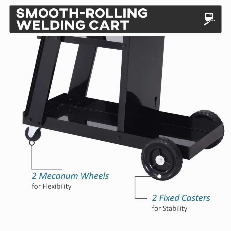 Welding Cart with Safety Chain and Wheels