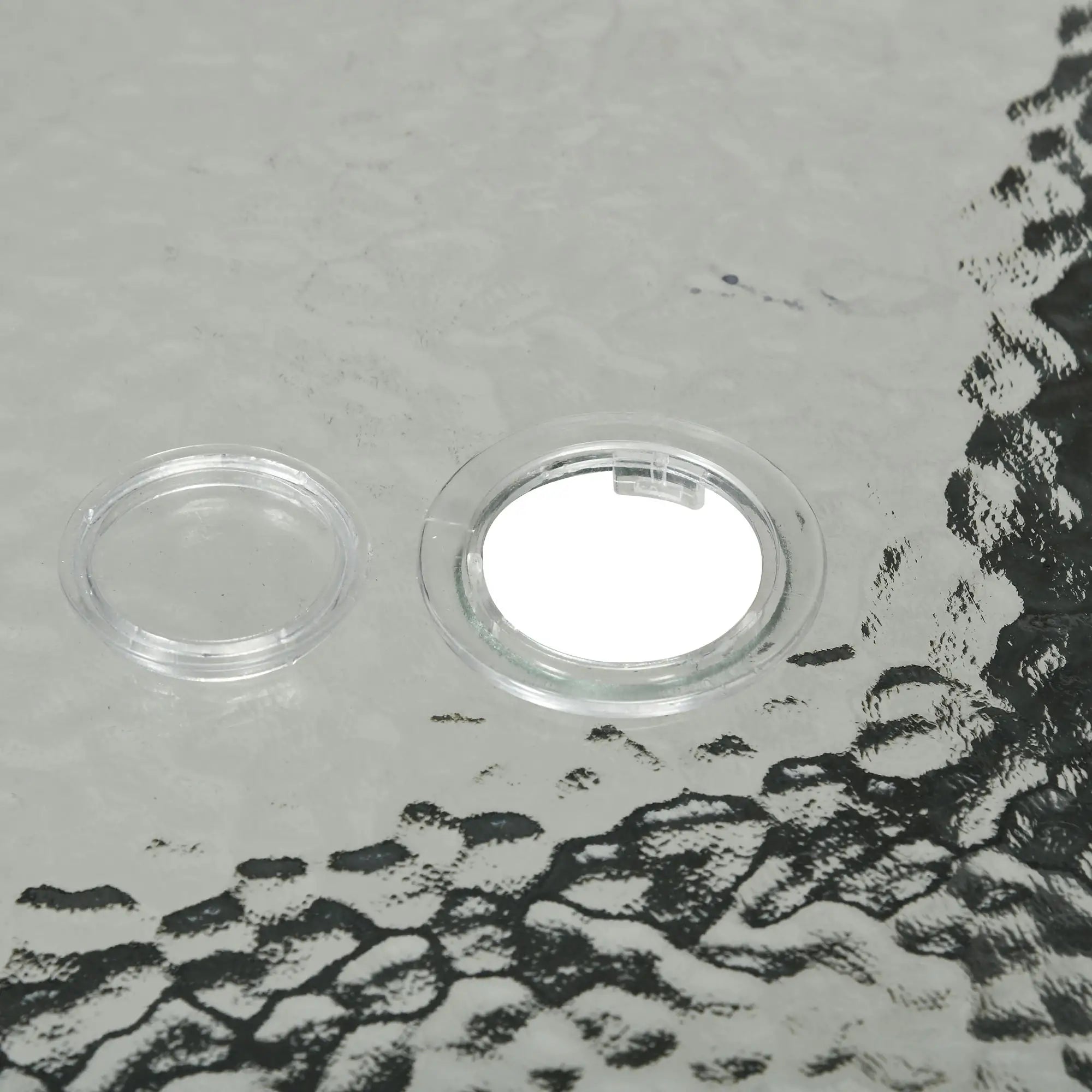 Beige 5-Piece Outdoor Square Garden Dining Set w/ Tempered Glass Dining Table, 4 Cushioned Armchairs & Umbrella Hole