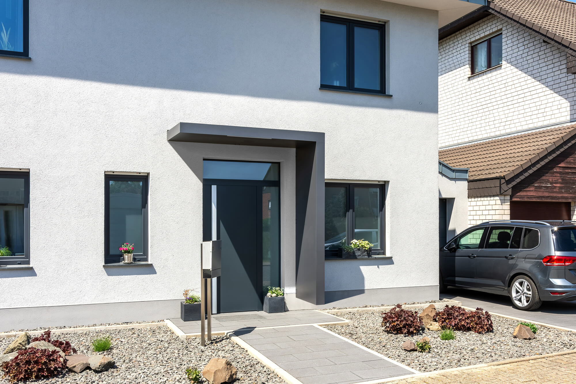 Custom 200x90cm Aluminium Canopy With LED Light Strip & Side Panel - Custom Colour (Left or Right)