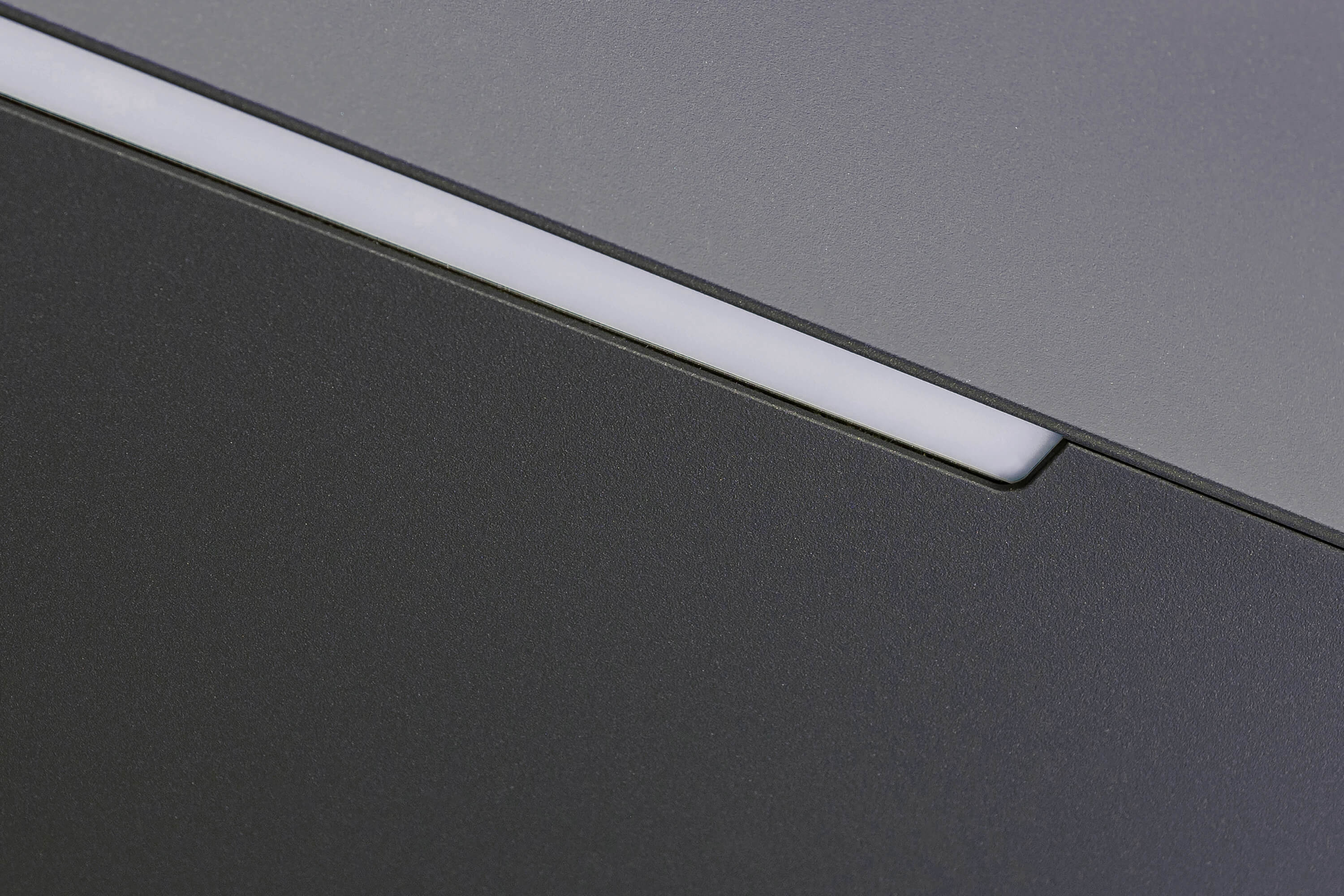 251-300x90cm Aluminium Canopy With LED Light Strip & Side Panel - Anthracite Grey (Left or Right)