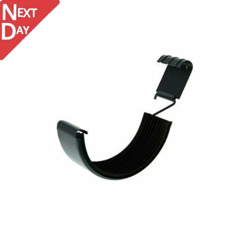 115mm Half Round Black Coated Galvanised Steel Gutter Union