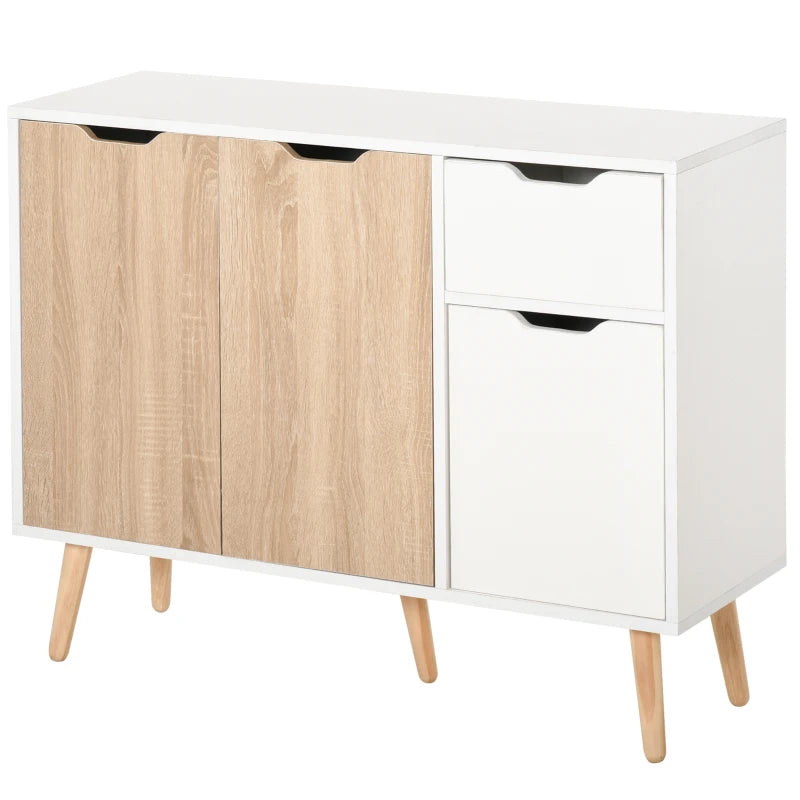 Natural Sideboard Floor Standing Storage Cabinet with Drawer - Stylish Organizer for Bedroom, Living Room & Home Office