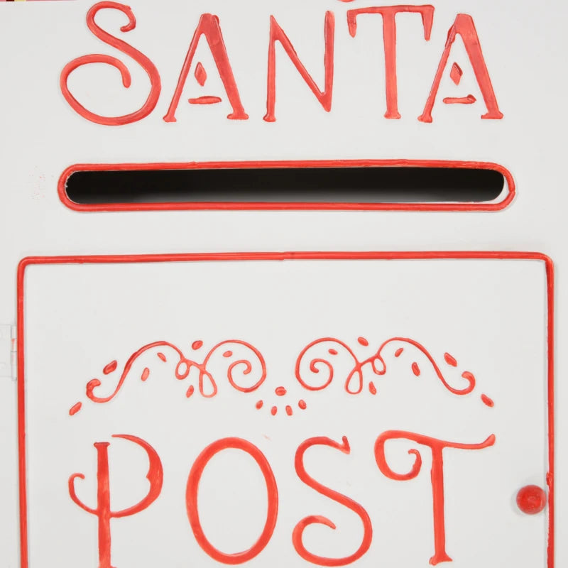 A5 Christmas Letter Postbox - Festive White & Red Design for Holiday Mail, Perfect for Letters to Santa