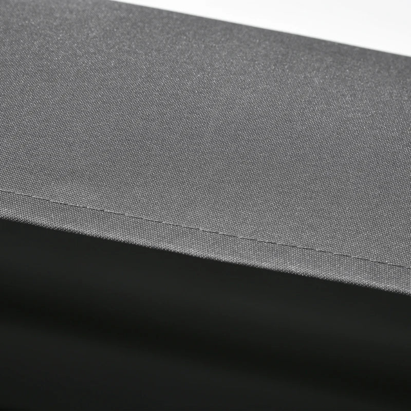 Two-Seater Garden Swing Bench with Adjustable Canopy - Dark Grey - Outdoor Patio Furniture