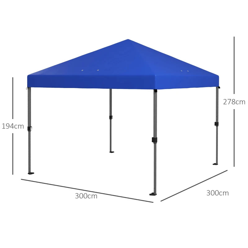 Blue 3x3m Pop-Up Gazebo Kit