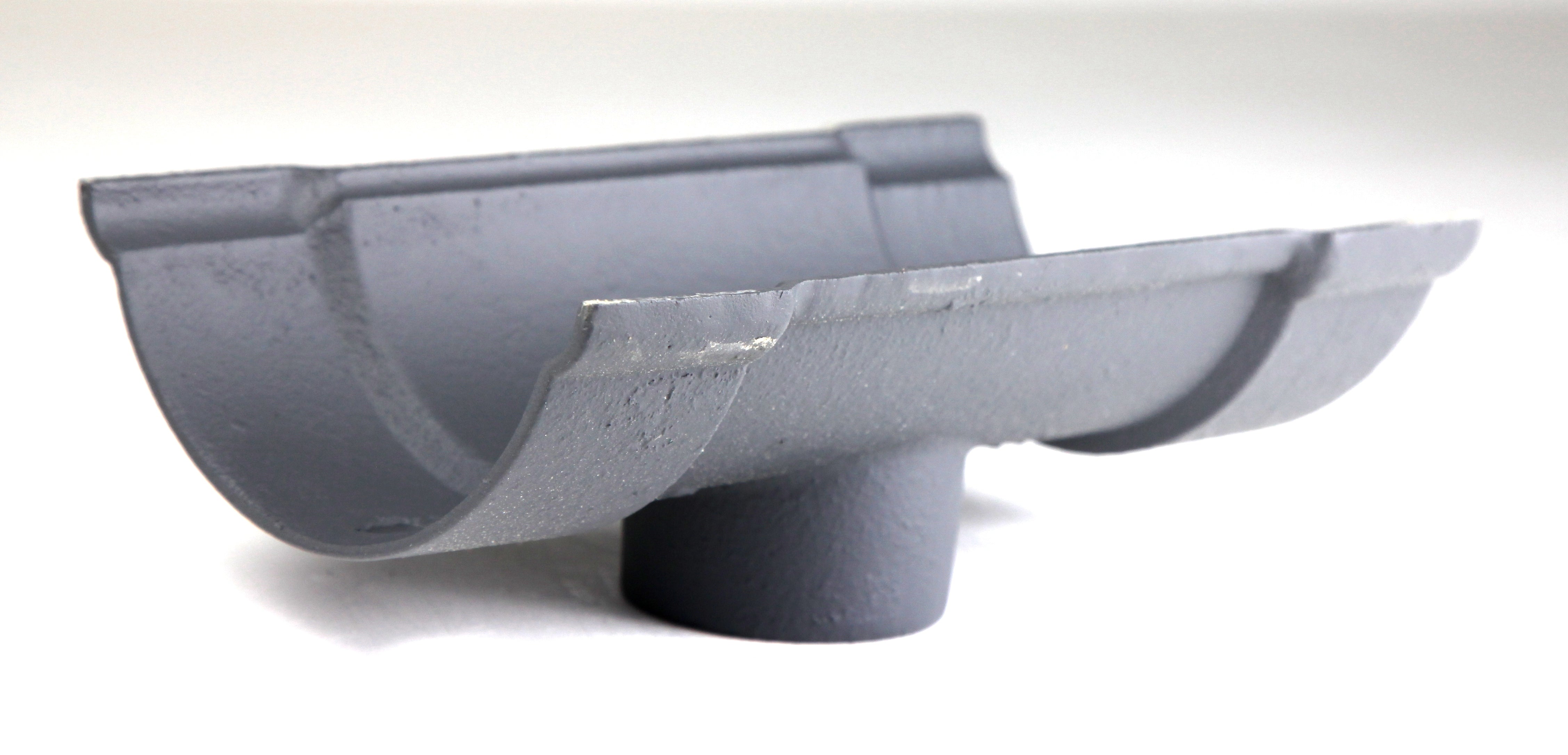 Hargreaves Cast Iron 125mm Beaded Half Round 65mm Nozzle - Primed