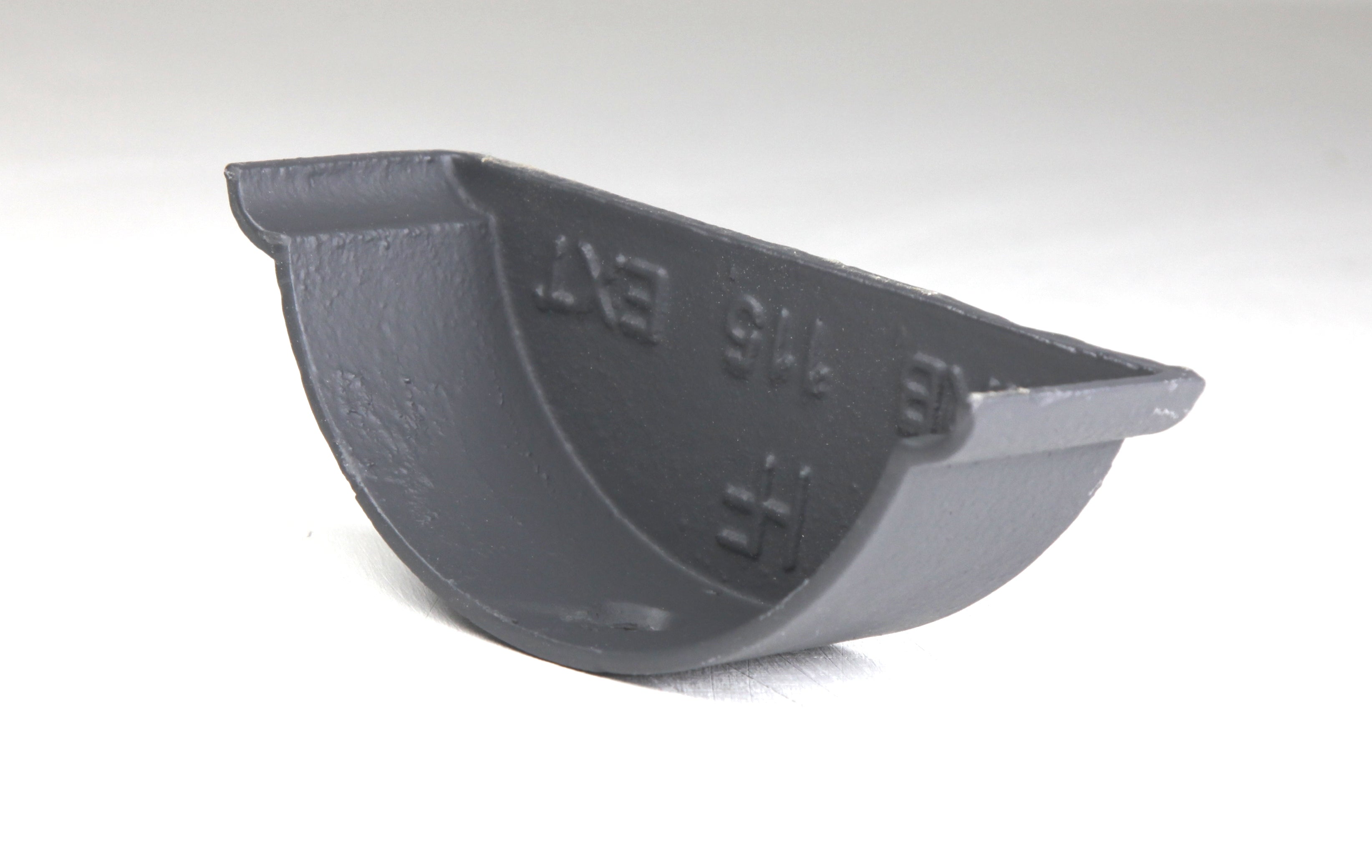 Hargreaves Cast Iron 125mm External Beaded Half Round Stopend - Primed