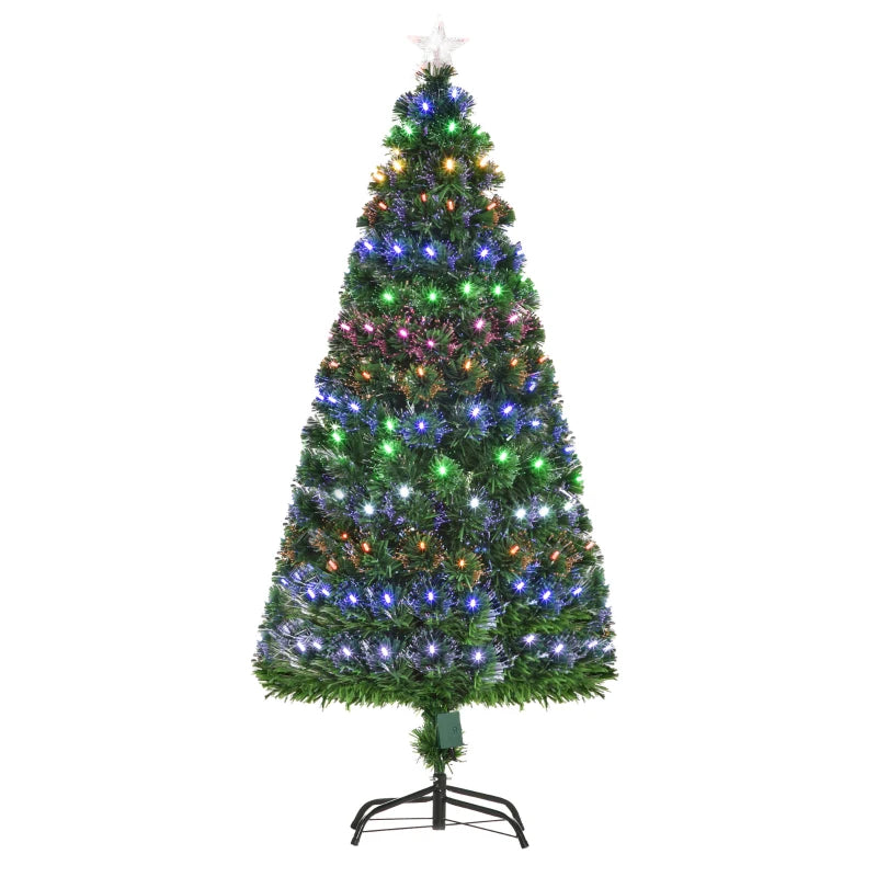 5FT Pre-Lit Artificial Christmas Tree with Star Topper & Metal Base - Perfect Holiday Home Decoration