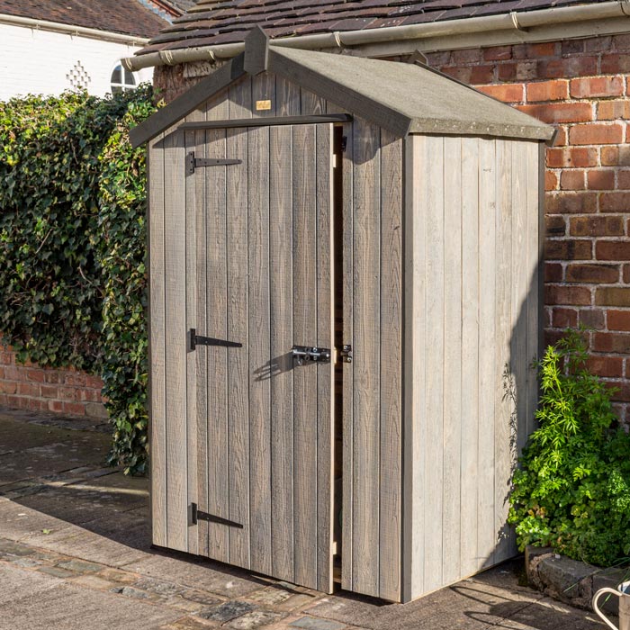 Heritage 4x3 Shed with Dark Grey Trim - Grey