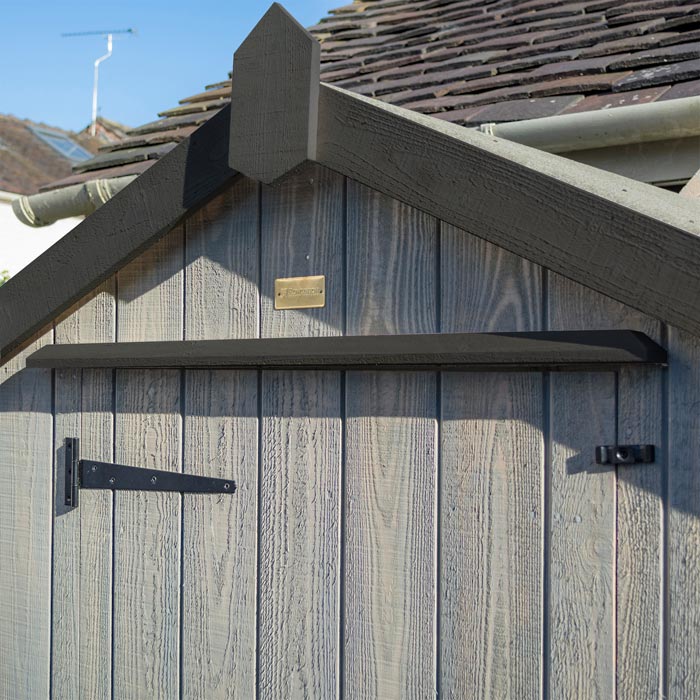 Heritage 4x3 Shed with Dark Grey Trim - Grey