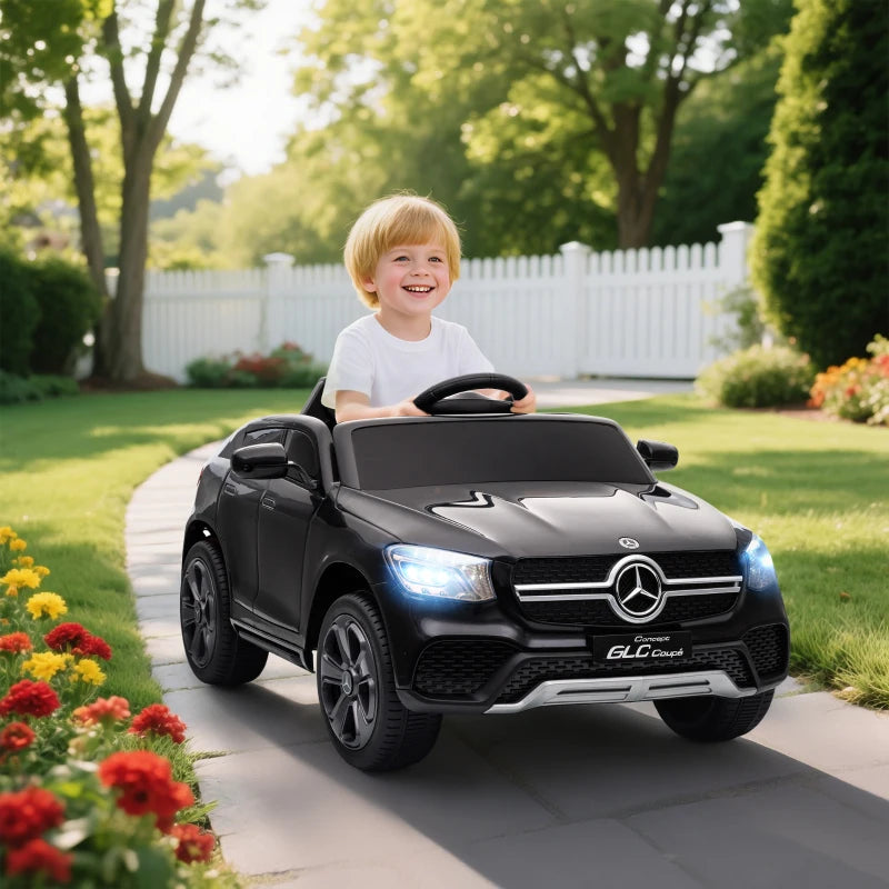 Licensed Mercedes-Benz GLC Kids Ride On Car Remote Control Soft Start MP3 LED Headlights Black
