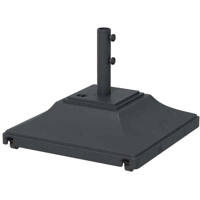 Black 60kg Fillable Parasol Base with Wheels