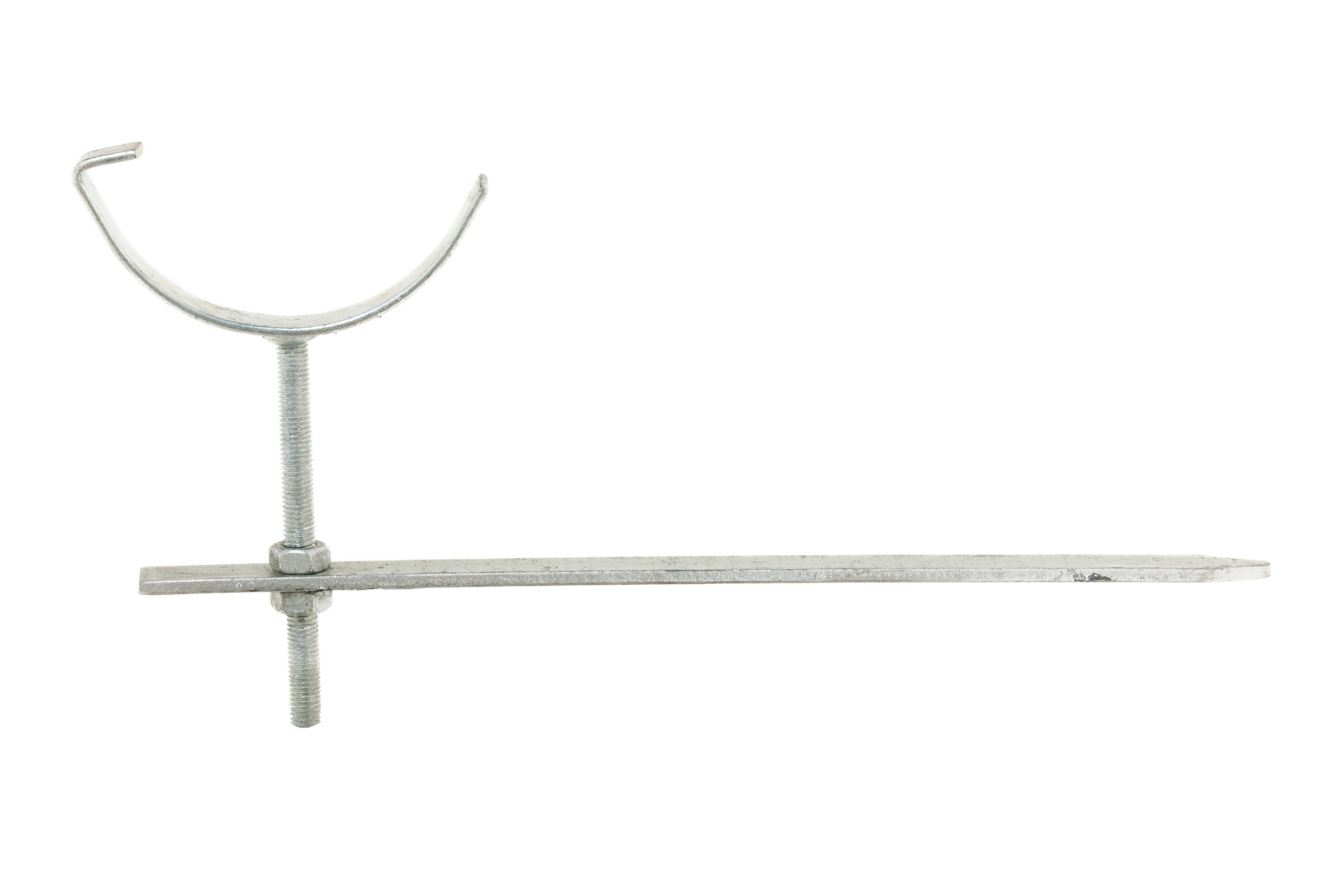 Hargreaves Cast Iron 100mm Plain Half Round Galv Rise & Fall Bracket - Primed