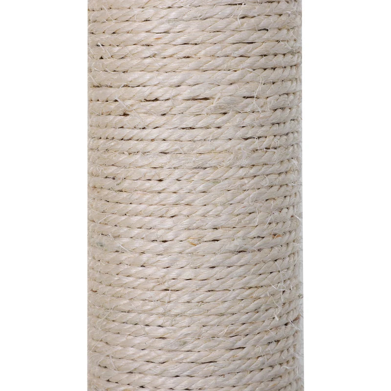Deluxe Cat Scratch Post with Bed & Hammock - Indoor Cat Tree with Sisal Scratching Posts - Grey Kitty Activity Centre
