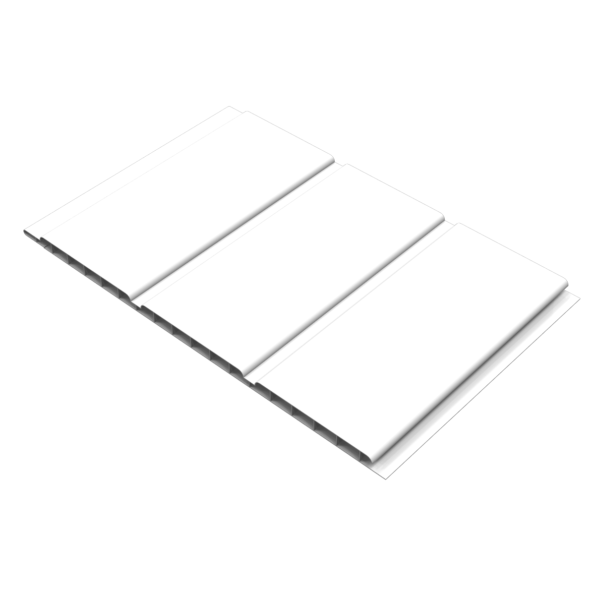 Freefoam 300mm Hollow uPVC Soffit Board – Tongue & Groove Panelled Roofline Soffit 5m x 10mm – All Colours