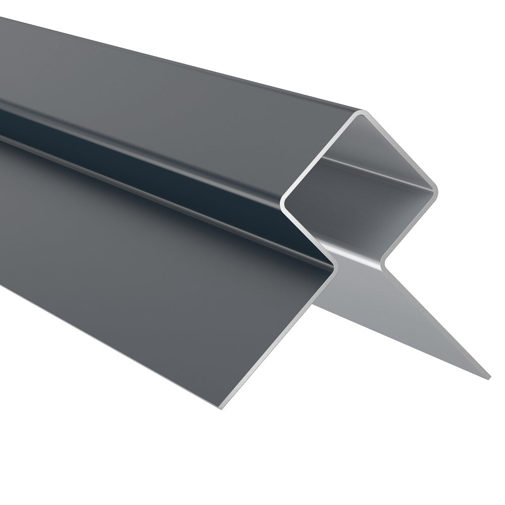 Hardie Plank External Corner - Anthracite Grey 3m long x 34mm x 20mm x 24mm x 24mm x 20mm x 34mm