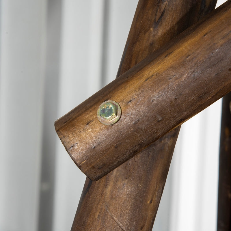 Carbonized Wood Swing Chair, 198x135x170 cm