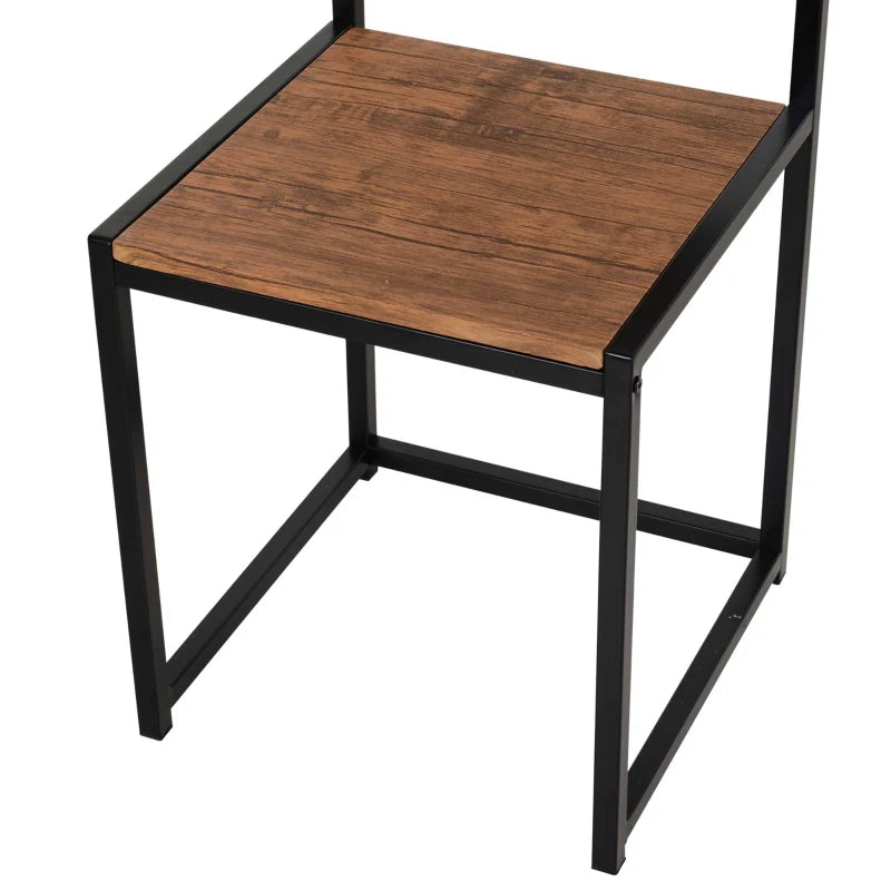 Compact Dining Table and Chairs Set for Small Spaces - Rectangular Steel Frame with Natural Finish - Ideal for Kitchens