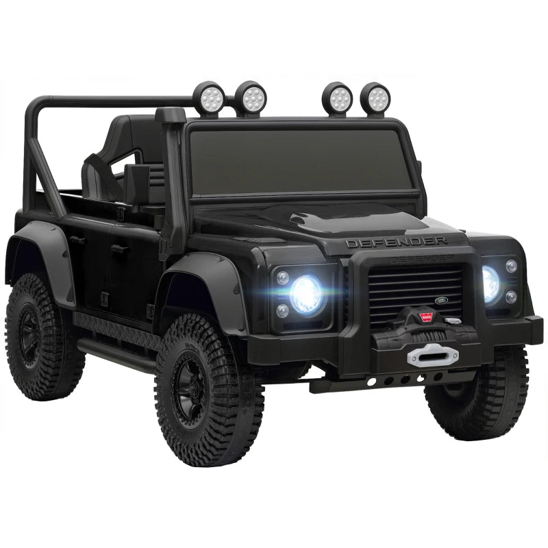 Kids Electric Ride On Car with Remote Control Music Horn LED Lights for Ages 3-5 Black