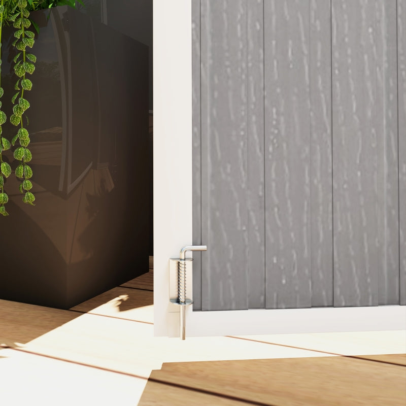 4.7ft x 2.5ft Grey Garden Shed - Double Bin Storage Shed with Lockable Doors, Outdoor Small Shed