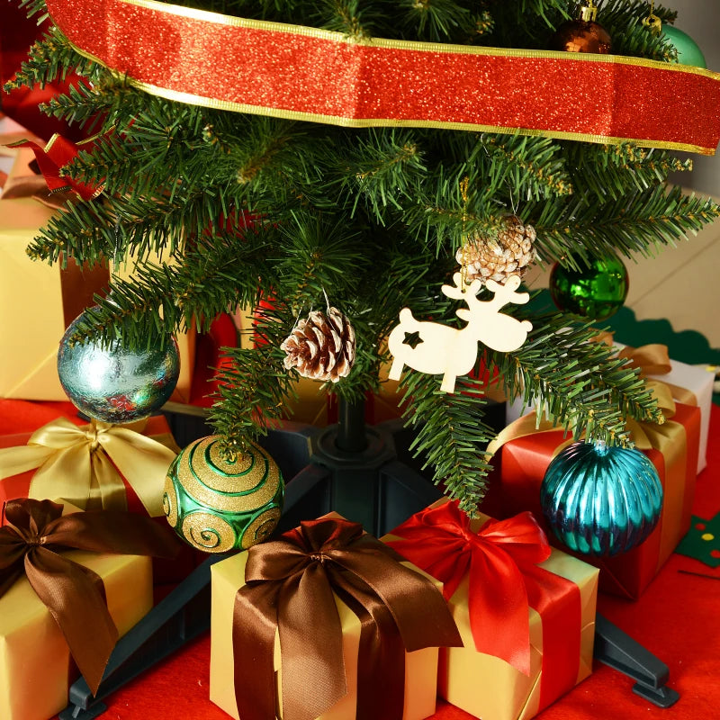 5ft Unlit Pencil Slim Artificial Christmas Tree - Realistic Green Branches with Sturdy Stand for Holiday Decor