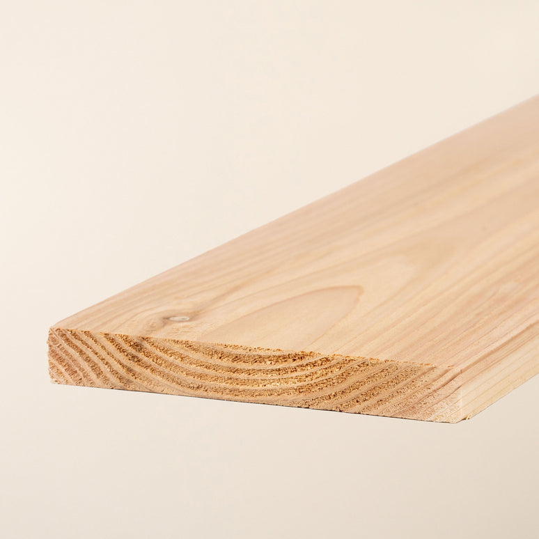 6" x 1" Planed British Cedar Timber Board – Smooth Cedar Wood Plank for Joinery, Furniture & Outdoor Projects