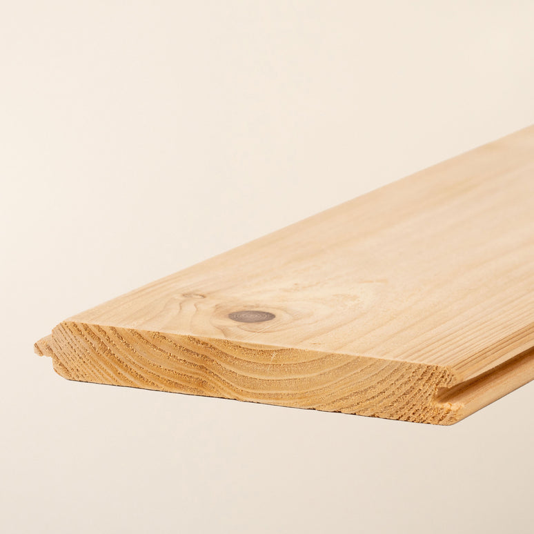 British Cedar Tongue & Groove Timber Cladding Board 145mm x 19mm – Planed Smooth Cedar Wood for Fencing, Sheds & Garden Buildings