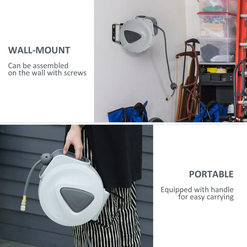 Wall-Mounted Retractable Air Hose Reel