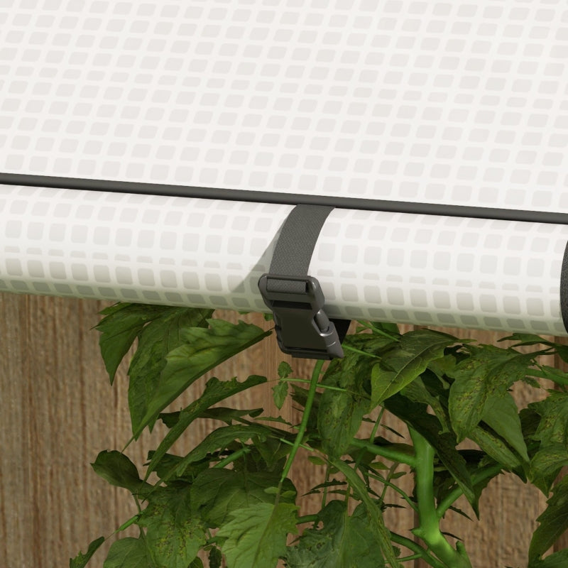 Portable White Mini Greenhouse with 4 Shelves for Plants, 100x80x150cm