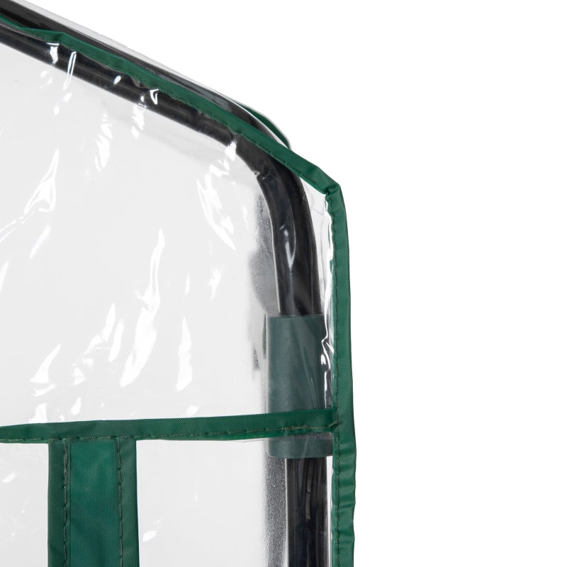 Compact Green 4-Tier Portable Plant Grow Shed 160x70x50cm