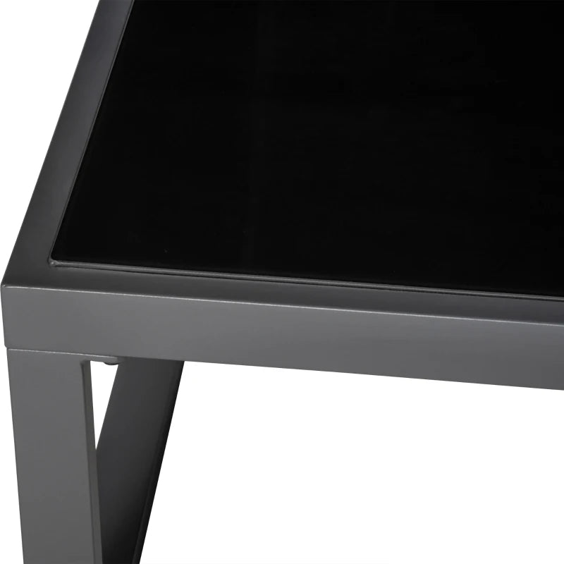 Dark Grey L-shaped Aluminium Garden Corner Sofa Set